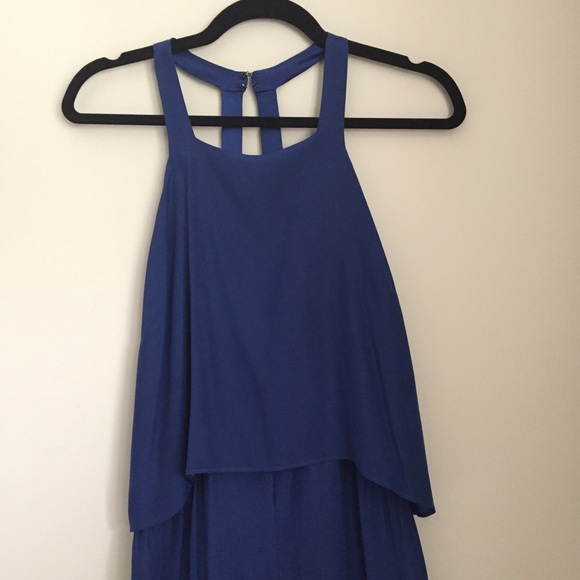 Tucker NYC sleeveless blue drape jumpsuit M - Picture 3 of 16